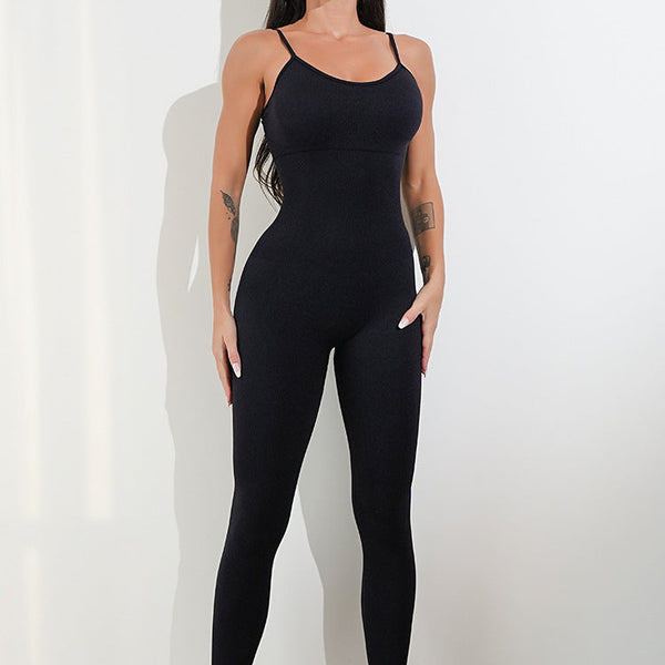 Womens Sexy Unitard One Piece Jumpsuit Spaghetti Strap Tummy Control