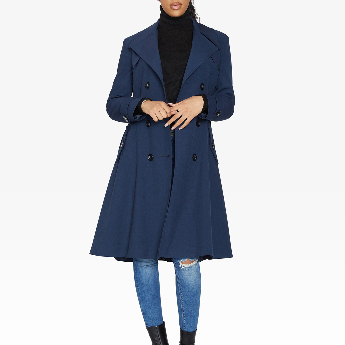 Spring/Summer Double Breasted Trench Mac Coat (1201-SP)