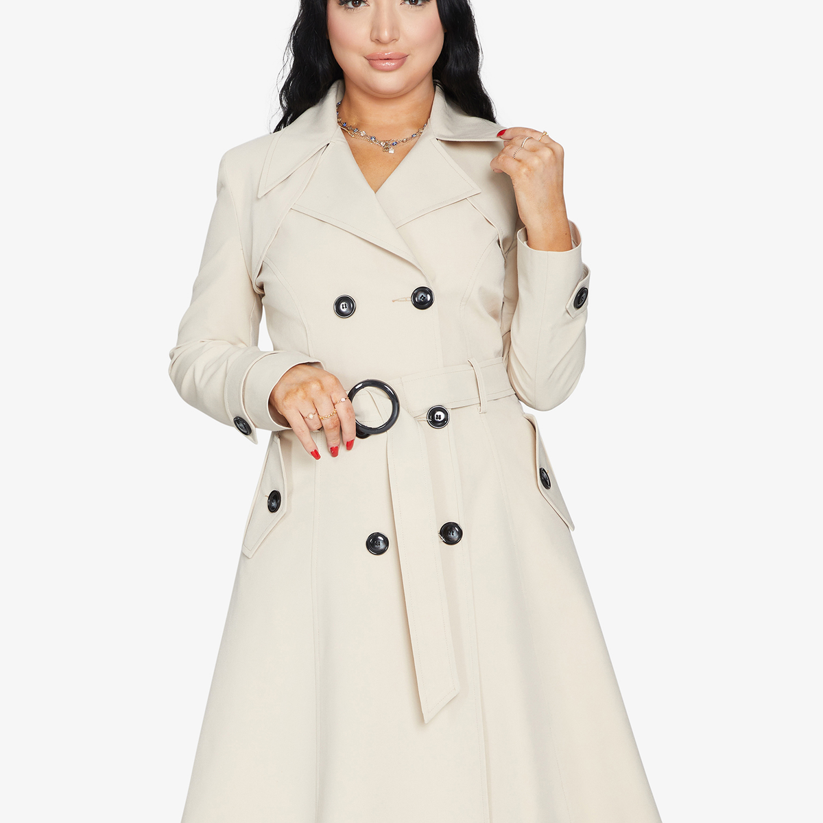 Spring/Summer Double Breasted Trench Mac Coat (1201-SP)