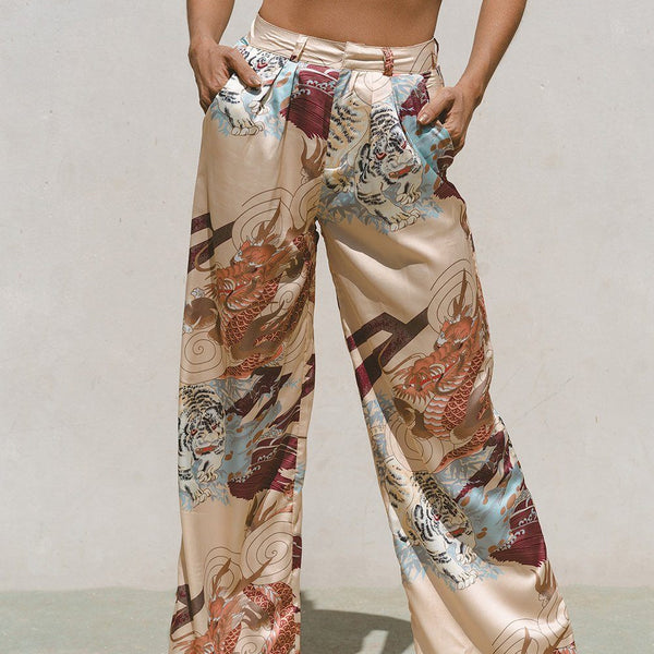 Kayda Satin Wide Leg Pants