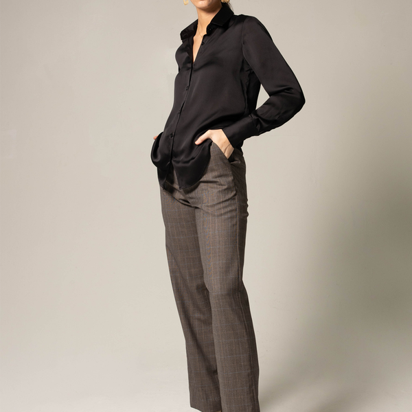 Womens Straight Leg Wool Pants – Tailored Wool Trousers