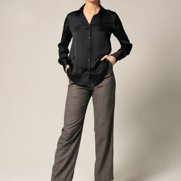 Womens Straight Leg Wool Pants – Tailored Wool Trousers