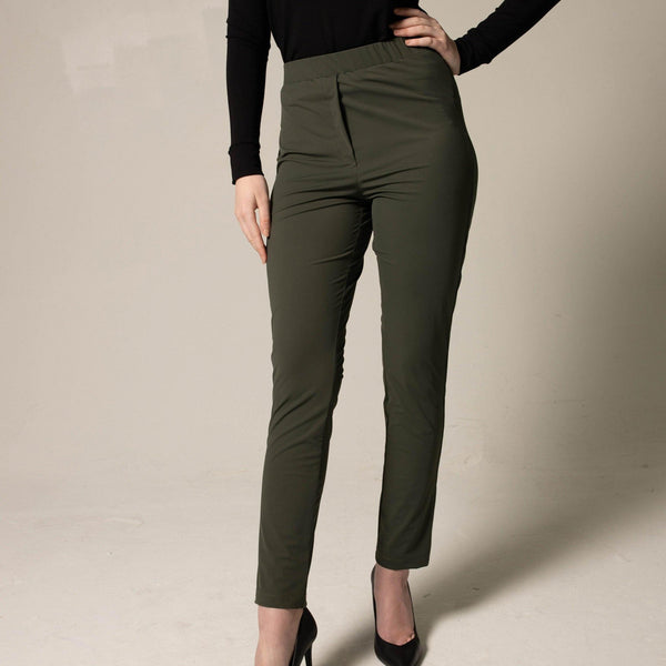 Olive Skinny Pants Womens Trousers