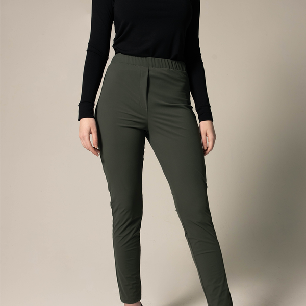 Olive Skinny Pants Womens Trousers