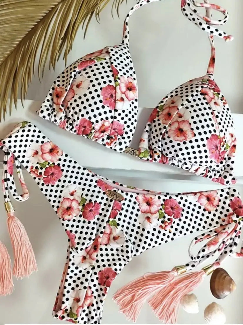 2022 Bikini Set Women Swimwear Push Up Swimsuit Bottom Print Brazilian
