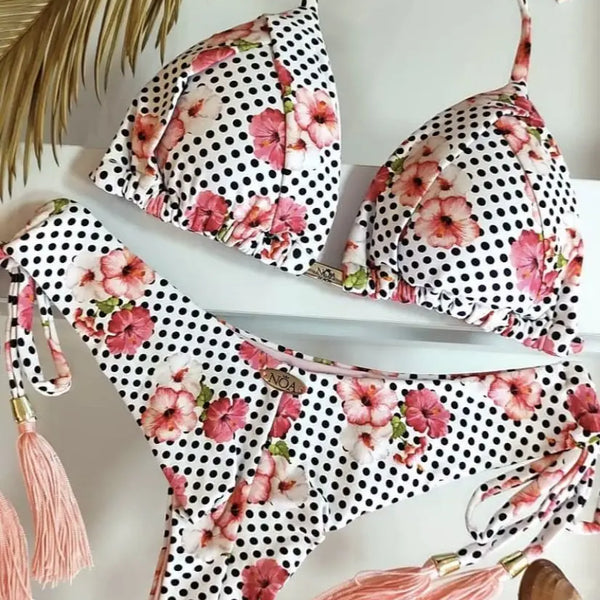 2022 Bikini Set Women Swimwear Push Up Swimsuit Bottom Print Brazilian