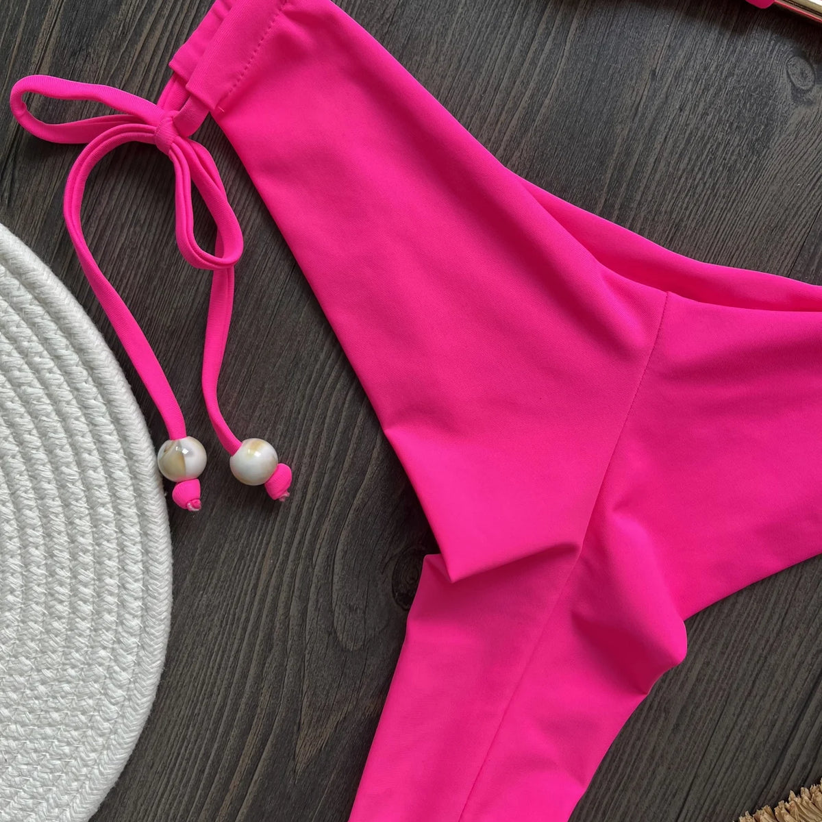 2025 New Sexy Triangle Bathing Suit for Women Brazilian Bikinis Halter