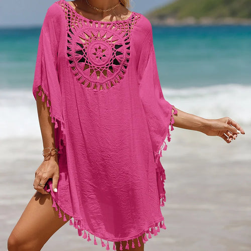 CROCHET BIKINI Cover Up Sexy Swimsuit Beach Dress Women 2023 Summer