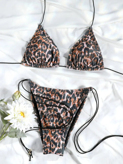 Sexy Triangle Mini Bikini Sets Micro Thongs Swimsuit Women Bathing