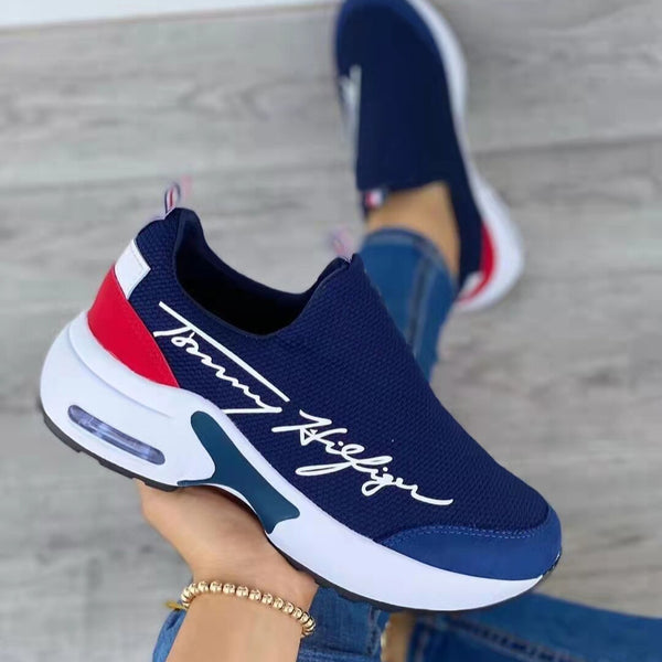 Casual Breathable Wedges Ladies Walking Sneakers Flat Women Shoes