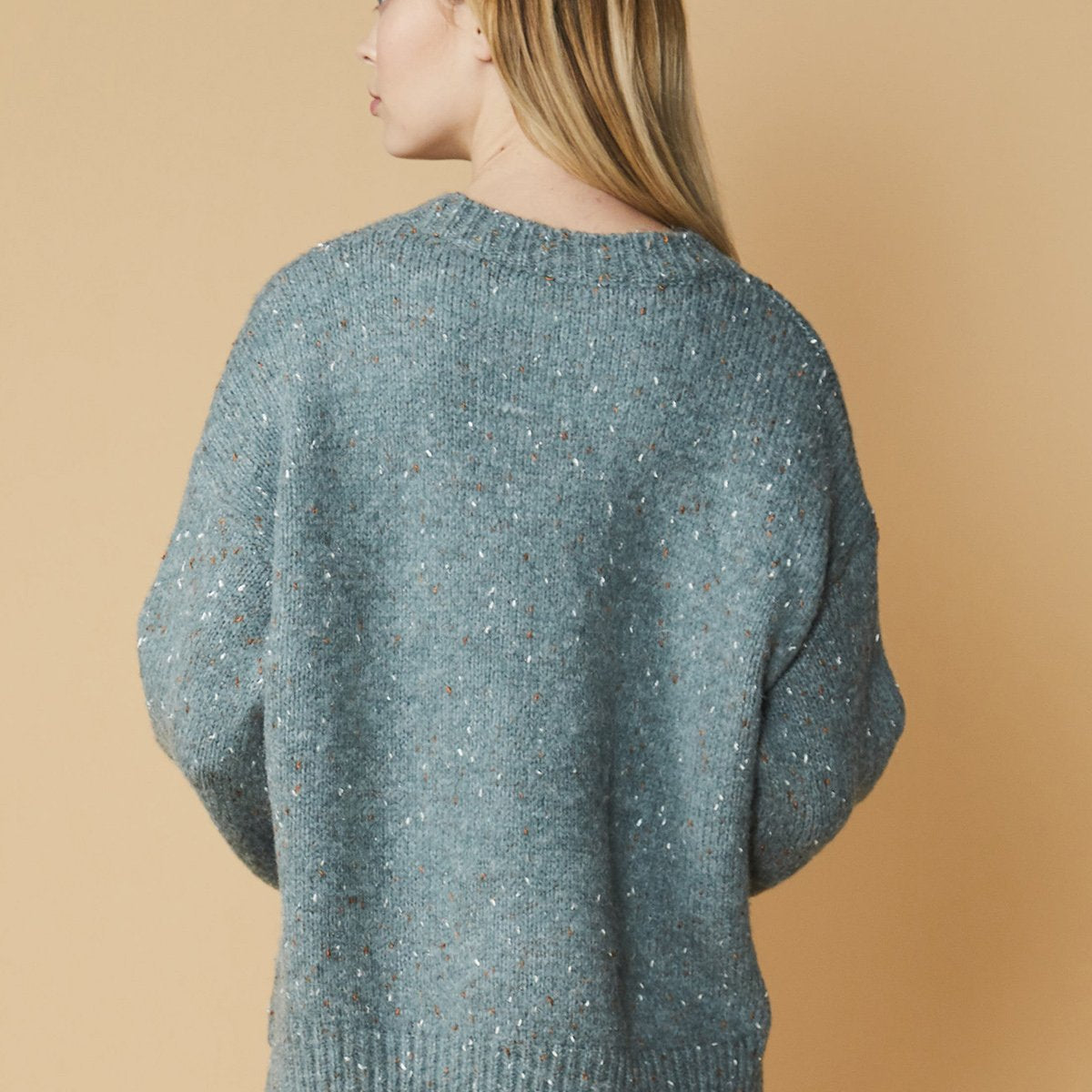 Women's Crewneck Pocket Front Sweater in Fall Sage