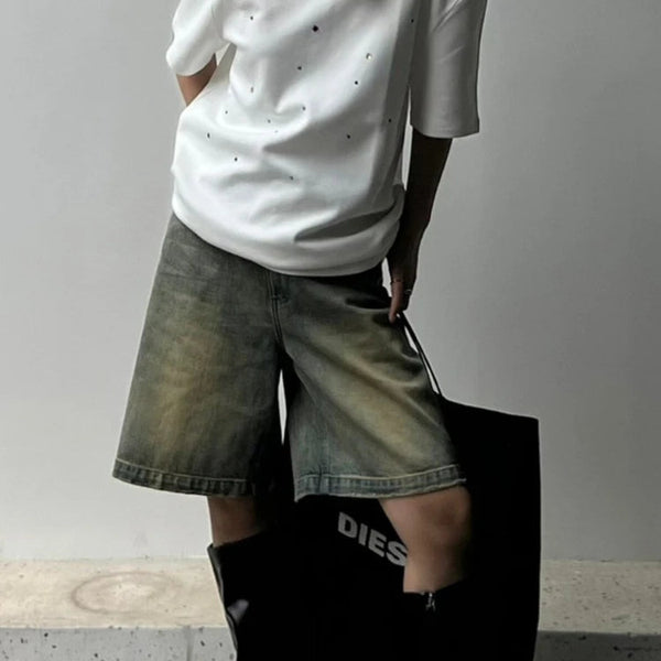 S-4XL Denim Shorts Women Chic Leisure Streetwear High Waist Korean