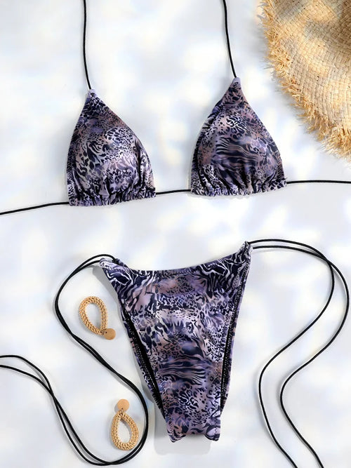 Sexy Triangle Mini Bikini Sets Micro Thongs Swimsuit Women Bathing