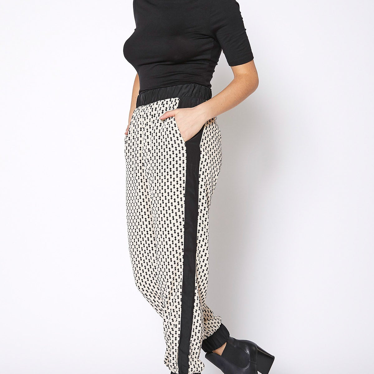 Women's Printed Casual Cuffed Hem Pants