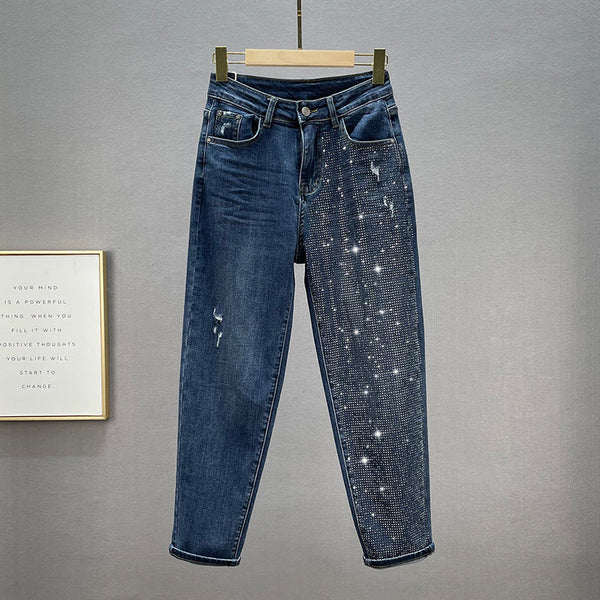 Midnight Spark Rhinestone Jeans – Haute Edition 25