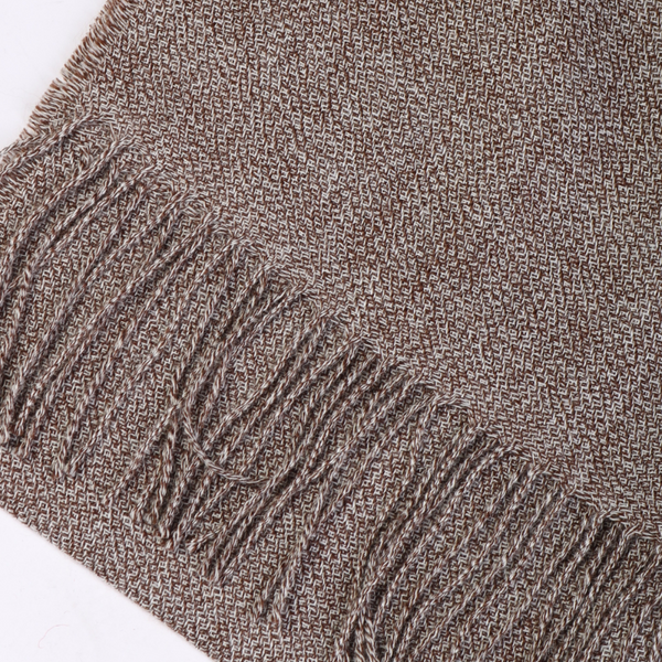 Alpaca wool brown scarf