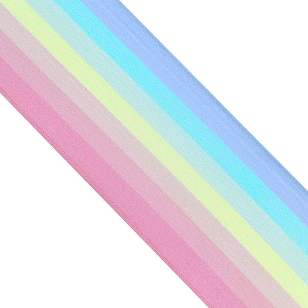 Henley Silk Stripe Neck Scarf Rainbow Pastel